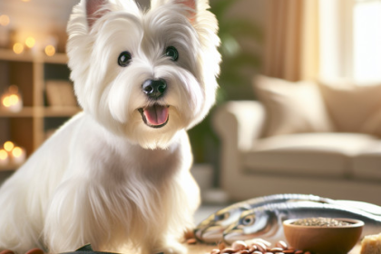 An image illustrating Cómo incorporar omega 3 en la dieta de un Westie