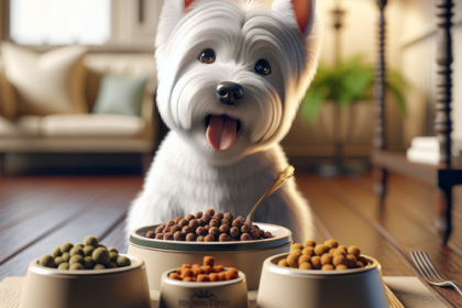 An image illustrating Cómo elegir entre comida seca o húmeda para un Westie