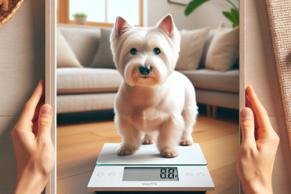 An image illustrating Cómo pesar correctamente a tu Westie en casa