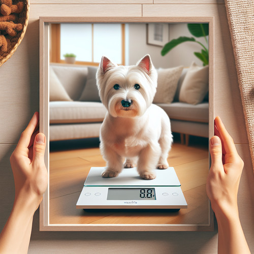 An image illustrating Cómo pesar correctamente a tu Westie en casa