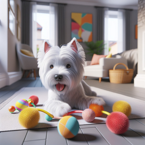 An image illustrating Cómo estimular a un Westie en espacios pequeños