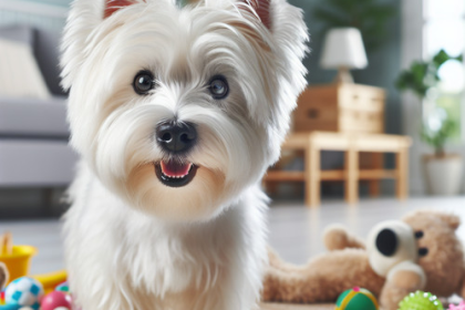 An image illustrating Cómo detectar aburrimiento destructivo en un Westie