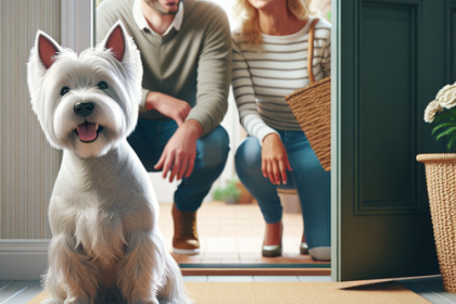 An image illustrating Cómo calmar a un Westie excitado cuando llegan visitas