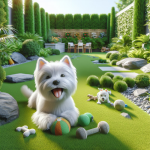 An image illustrating Cómo adaptar un espacio seguro para tu Westie en el jardín