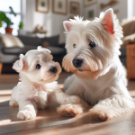 An image illustrating Cómo integrar un cachorro Westie a una casa con otro perro adulto