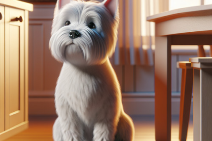 An image illustrating Cómo enseñar a tu Westie a no pedir comida