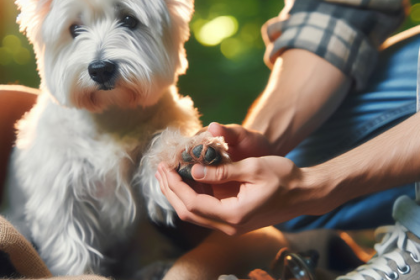 An image illustrating Cómo ayudar a tu Westie si se lastima una pata