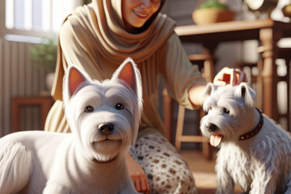 An image illustrating Por qué tu Westie parece “celoso” cuando das atención a otro perro