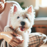 An image illustrating Por qué tu Westie se frota contra ti después de bañarse