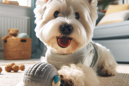 An image illustrating Qué juguetes ayudan a fortalecer la mandíbula de tu Westie