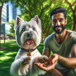 An image illustrating Cómo usar refuerzo positivo con un Westie testarudo