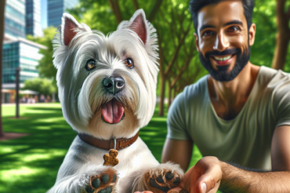 An image illustrating Cómo usar refuerzo positivo con un Westie testarudo