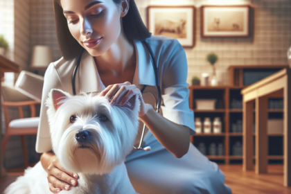 An image illustrating Qué hacer si tu Westie tiene miedo al veterinario