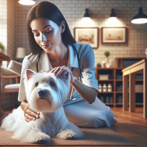 An image illustrating Qué hacer si tu Westie tiene miedo al veterinario