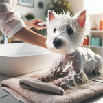 An image illustrating Cómo cuidar a un Westie después de un baño profesional