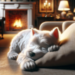 An image illustrating Qué hacer si tu Westie tiene pesadillas o llora dormido