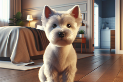 An image illustrating Cómo enseñar a tu Westie a no subirse a la cama