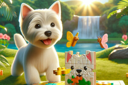 An image illustrating Qué juegos mentales ayudan a reducir la ansiedad en Westies