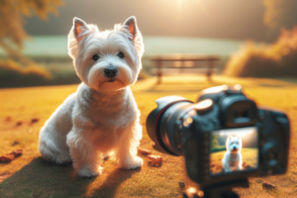 An image illustrating Cómo enseñar a un Westie a quedarse quieto para una foto