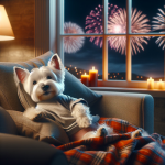 An image illustrating Qué hacer si tu Westie tiene miedo a los fuegos artificiales