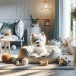 An image illustrating Cómo preparar un espacio tranquilo para tu Westie en casa