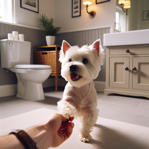 An image illustrating Por qué tu Westie te sigue al baño