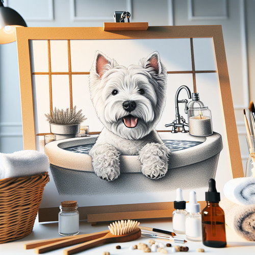 An image illustrating Cómo preparar un día de spa en casa para tu Westie