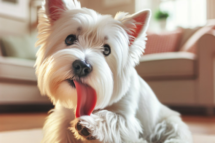 An image illustrating Qué hacer si tu Westie se lame la cola constantemente
