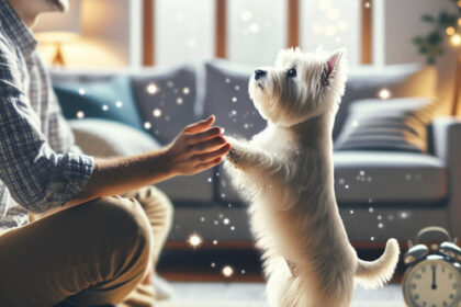 An image illustrating Cómo enseñar a tu Westie a saludar sin saltar