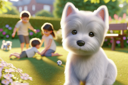 An image illustrating Qué hacer si tu Westie tiene miedo a los niños