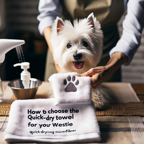 An image illustrating Cómo elegir la mejor toalla de secado rápido para tu Westie