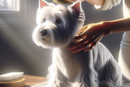 An image illustrating Cómo cepillar un Westie sin que odie el cepillo