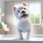 An image illustrating Por qué tu Westie se sacude tanto después del baño