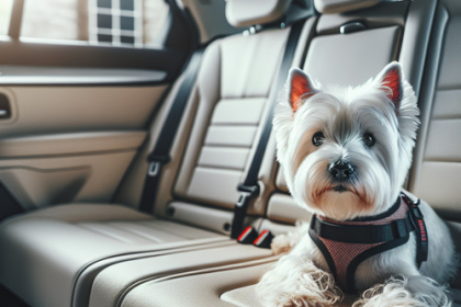 An image illustrating Cómo enseñar a un Westie a viajar tranquilo en auto