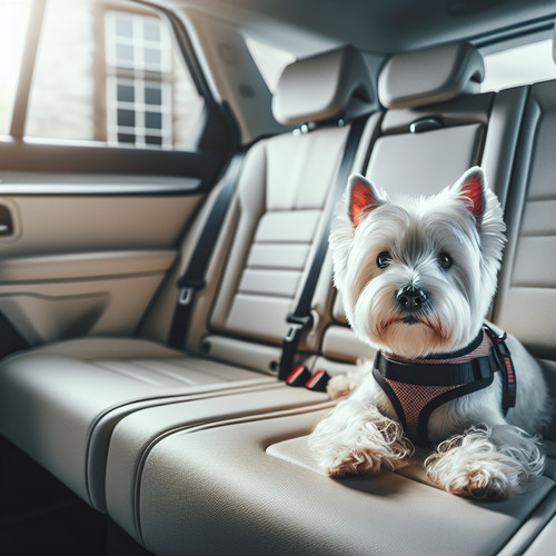 An image illustrating Cómo enseñar a un Westie a viajar tranquilo en auto
