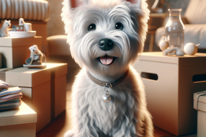 An image illustrating Cómo reducir el estrés de tu Westie en mudanzas