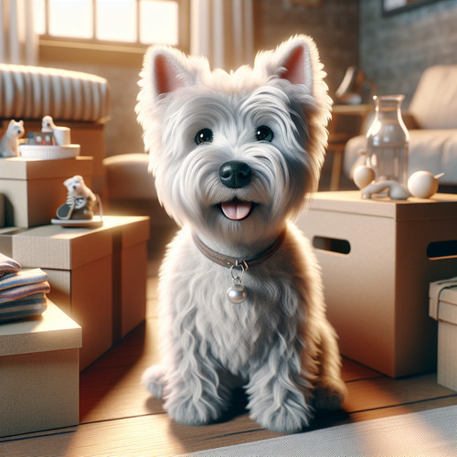 An image illustrating Cómo reducir el estrés de tu Westie en mudanzas