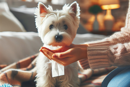 An image illustrating Qué hacer si tu Westie tiene tos o resfrío