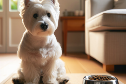 An image illustrating Cómo enseñar a un Westie a esperar antes de comer