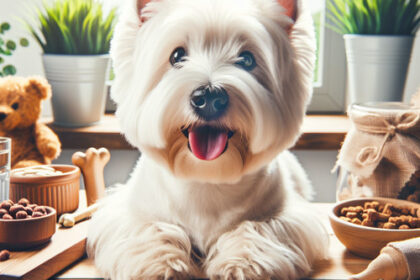 An image illustrating Cómo mejorar la digestión de un Westie con estómago sensible