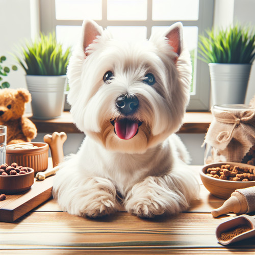 An image illustrating Cómo mejorar la digestión de un Westie con estómago sensible