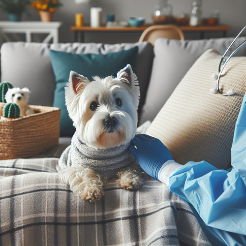 An image illustrating Cómo cuidar a un Westie después de una cirugía