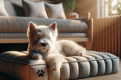 An image illustrating Qué tipo de cama es mejor para un Westie con dolor de espalda