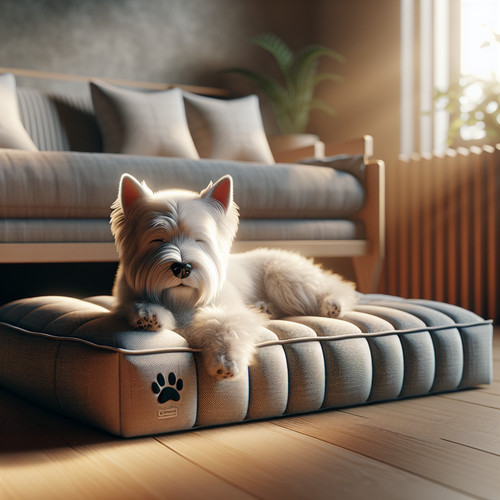 An image illustrating Qué tipo de cama es mejor para un Westie con dolor de espalda