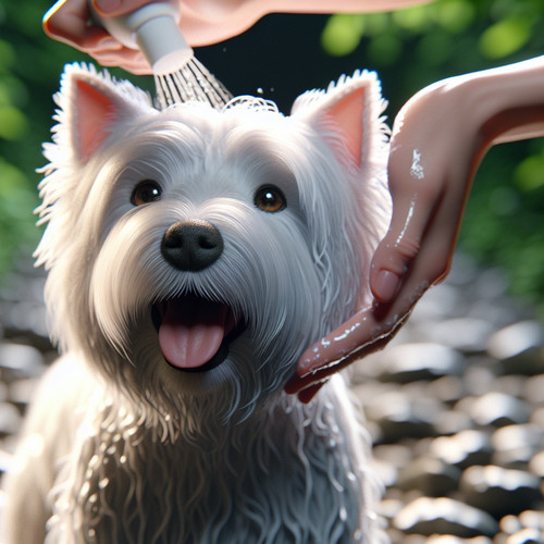 An image illustrating Cómo elegir el shampoo perfecto para tu Westie según su piel