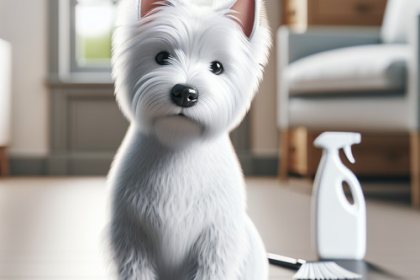 An image illustrating Qué hacer si tu Westie tiene olor a maíz o humedad