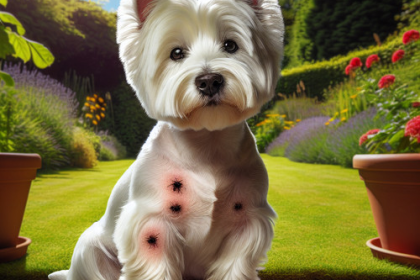 An image illustrating Cómo identificar picaduras de insectos en un Westie