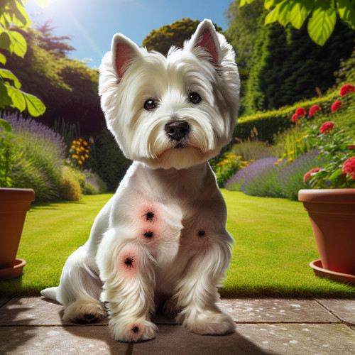 An image illustrating Cómo identificar picaduras de insectos en un Westie