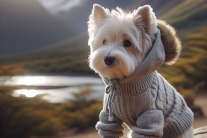 An image illustrating Ropa de invierno para Westies en el sur de Chile