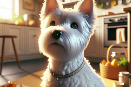 An image illustrating Qué hacer si tu Westie come algo que no debía